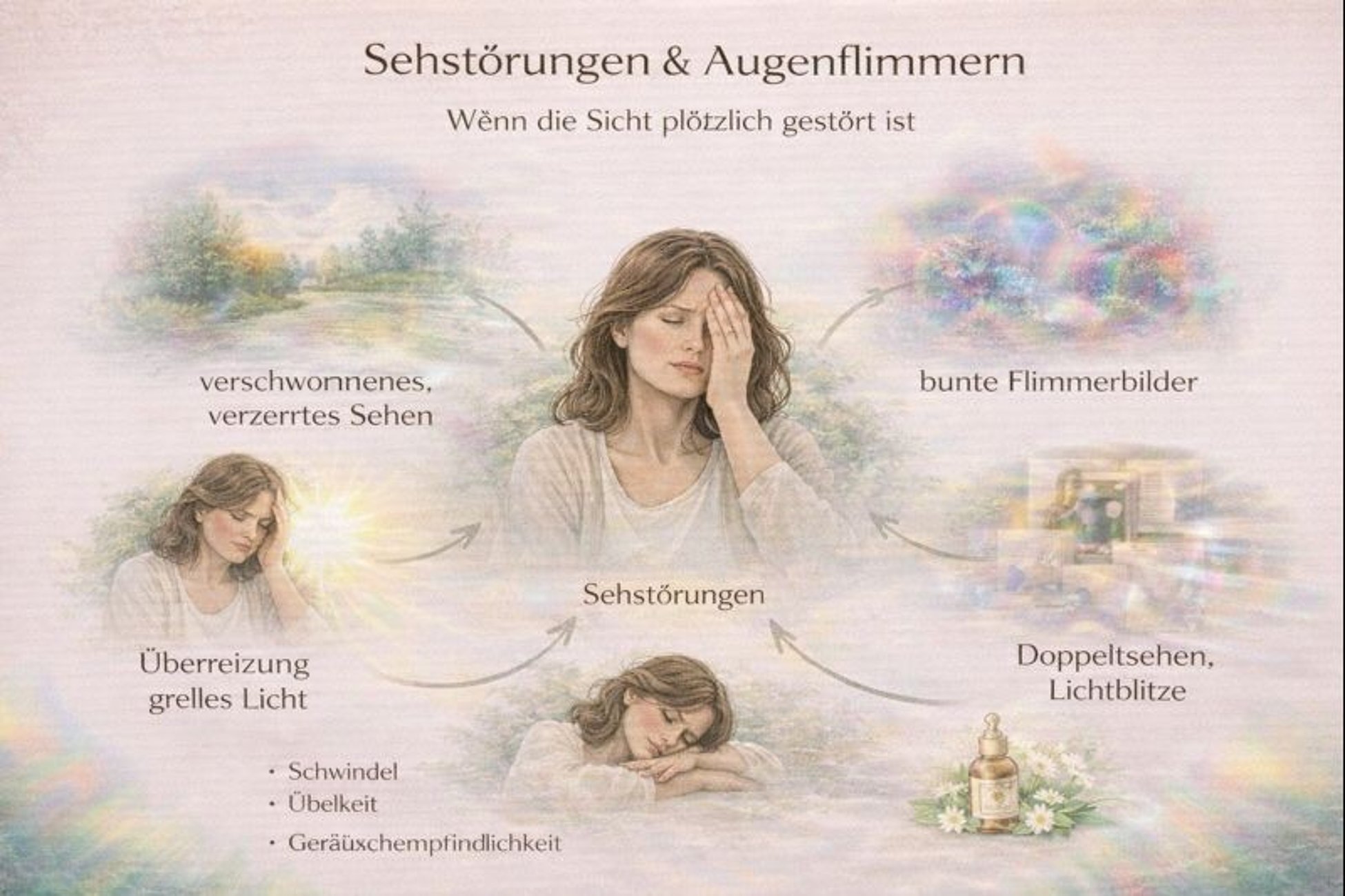 Sehstörungen und Augenflimmern