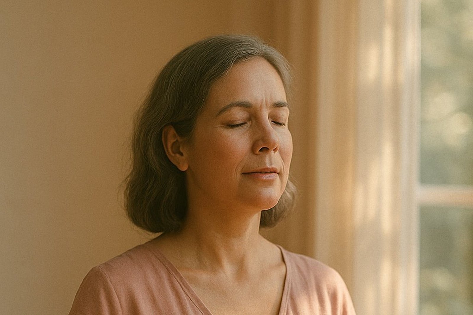 Frau_rosa_Kleid_Bauch_haltend