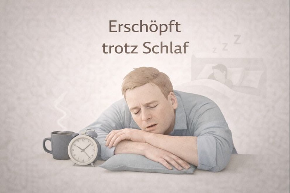 Erschöpft trotz Schlaf und Uhrzeit